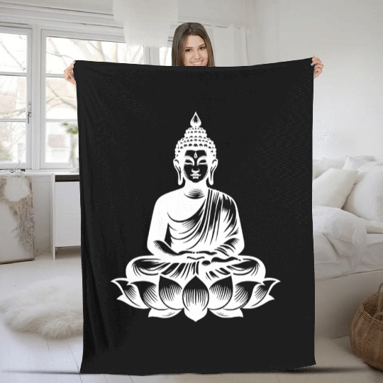 Resting Buddha Concentration Yoga Meditation Fleece Blankets