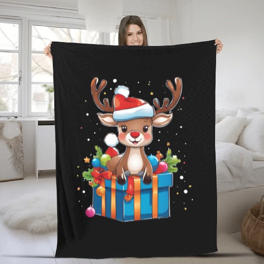 Reindeer Surprise Fleece Blankets