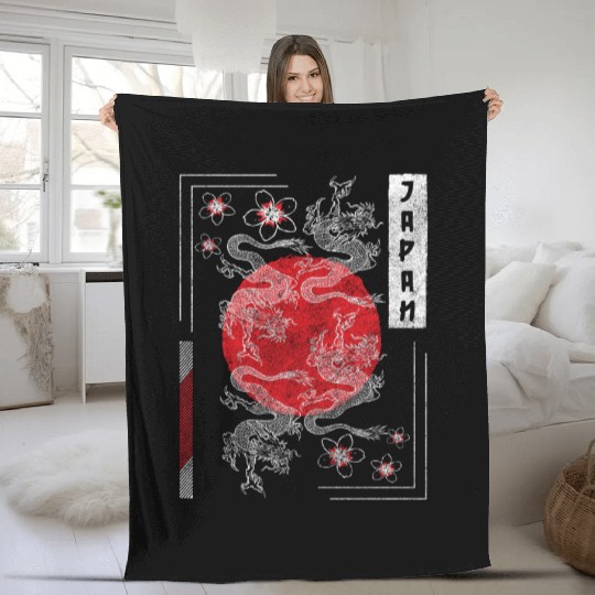 Orient Symbol Nerd Fleece Blankets