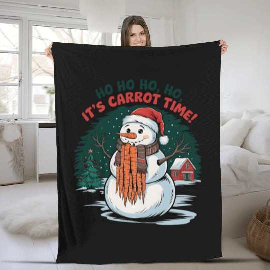 It's carrot time Fleece Blankets