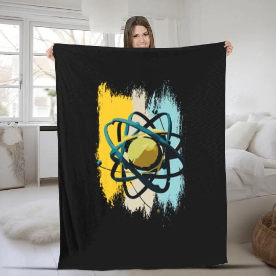 Atomic Nuclei, Physics, Science Fleece Blankets