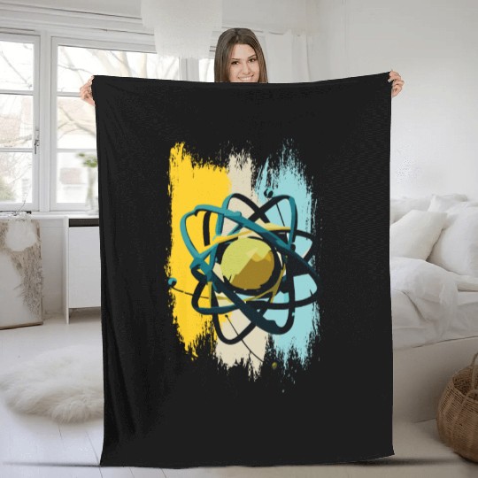 Atomic Nuclei, Physics, Science Fleece Blankets