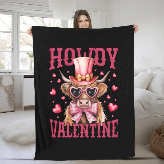 Howdy Valentine Fleece Blankets