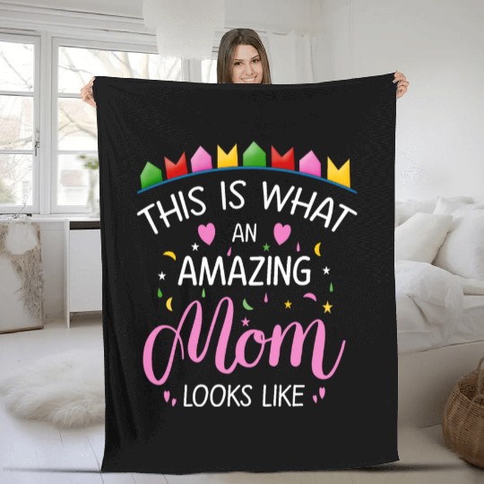 Amazing mom mother looks like mothers day christma Fleece Blankets