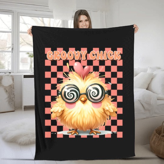 Happy Easter Bunny, Easter Day Fleece Blankets