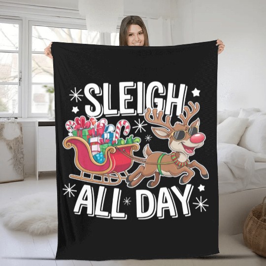 Sleigh All Day Fleece Blankets