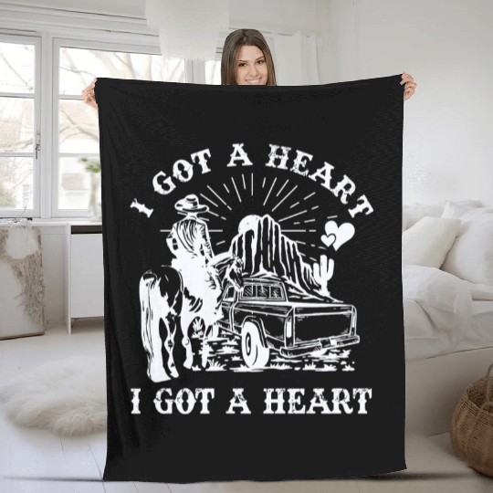 I Got A Heart Like A Truck Fleece Blankets