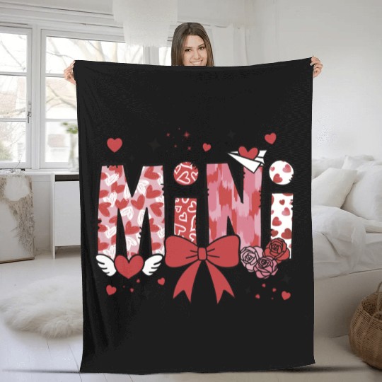 Valentines Retro, Valentine Day Fleece Blankets