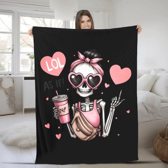 Happy Valentines, Valentine Retro Fleece Blankets