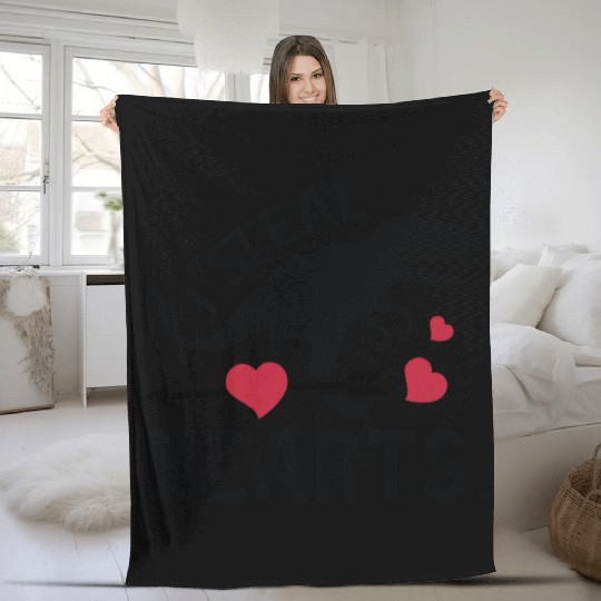 Valentines Retro, Happy Valentine Day Fleece Blankets