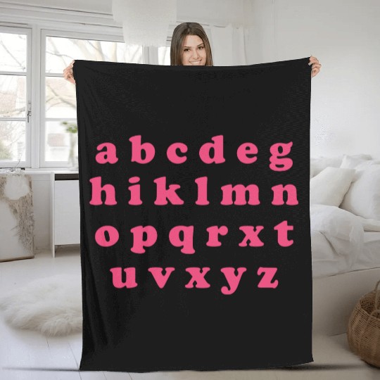 Alphabet Valentine Sublimation Fleece Blankets