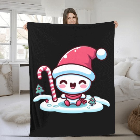 Merry Little Snowman Fleece Blankets
