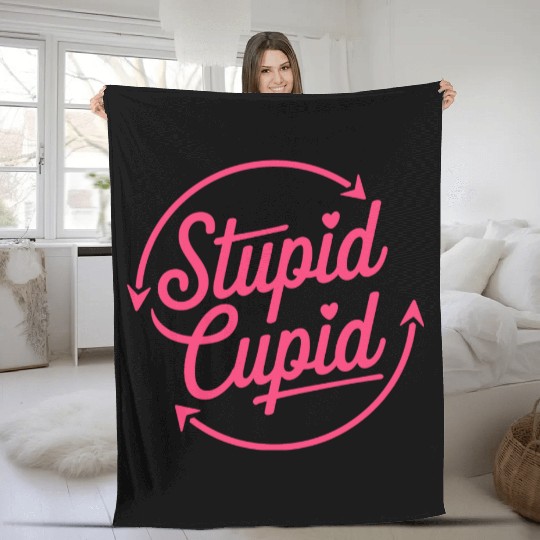 Stupid Cupid Sublimation Fleece Blankets