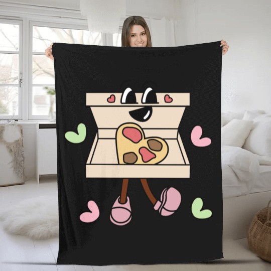 Valentines Day, Valentine Retro Fleece Blankets