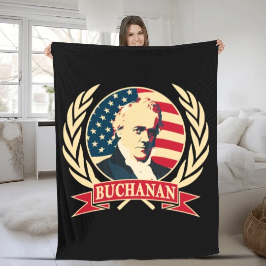 President James Buchanan Fleece Blankets