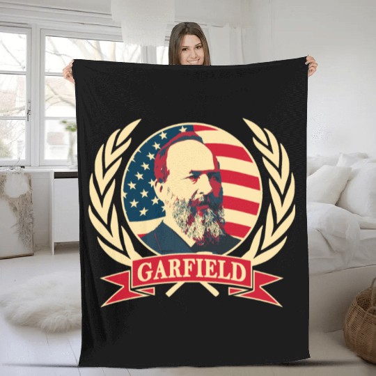 President James Abraham Garfield Fleece Blankets