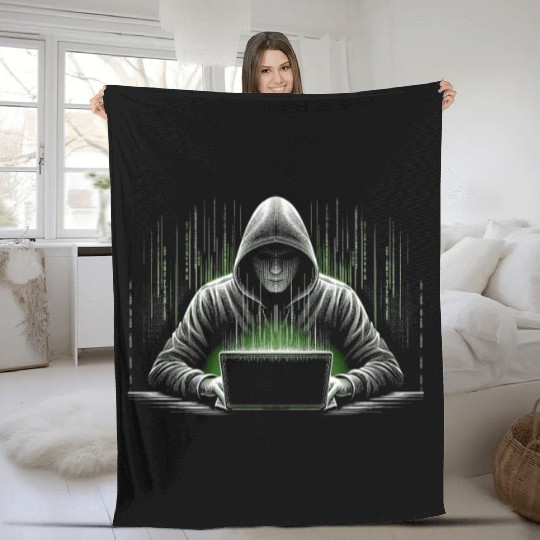Hacker Programmer Computer Science Fleece Blankets