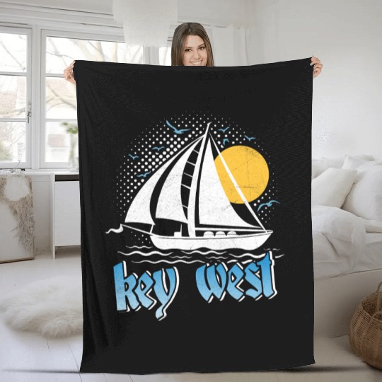 KEY-WEST FLORIDA Sunshine-State West Keys Fleece Blankets