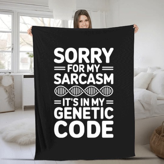 Sarcastic Genealogy DNA Test Genetics Biologist Fleece Blankets