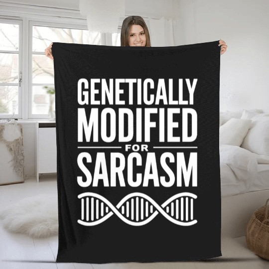 Sarcastic Genealogy DNA Test Genetics Biologist Fleece Blankets