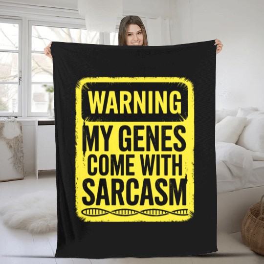 Sarcastic Genealogy DNA Test Genetics Biologist Fleece Blankets
