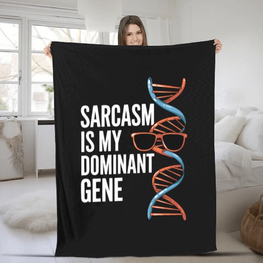 Sarcastic Genealogy DNA Test Genetics Biologist Fleece Blankets