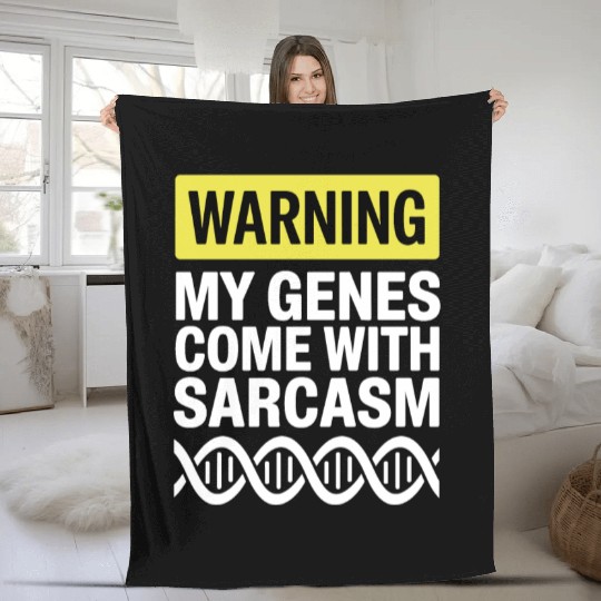 Sarcastic Genealogy DNA Test Genetics Biologist Fleece Blankets
