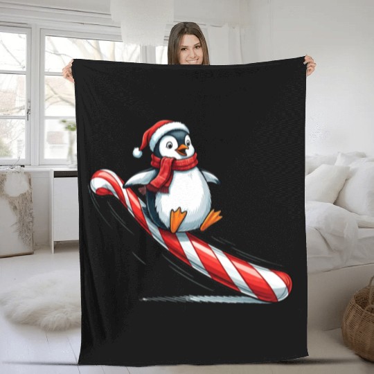 Penguin Candy Fun Fleece Blankets