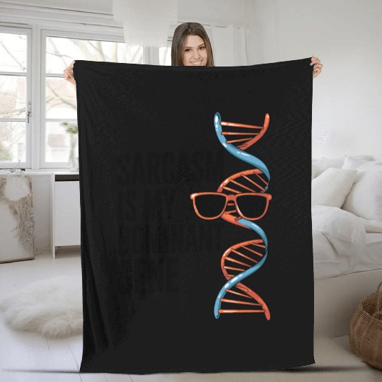 Sarcastic Genealogy DNA Test Genetics Biologist Fleece Blankets