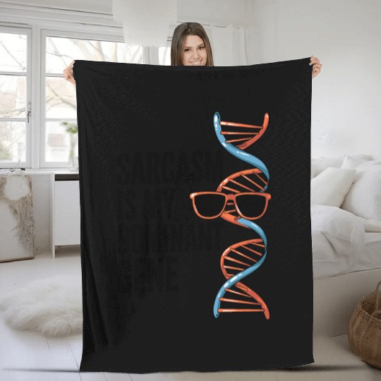 Sarcastic Genealogy DNA Test Genetics Biologist Fleece Blankets