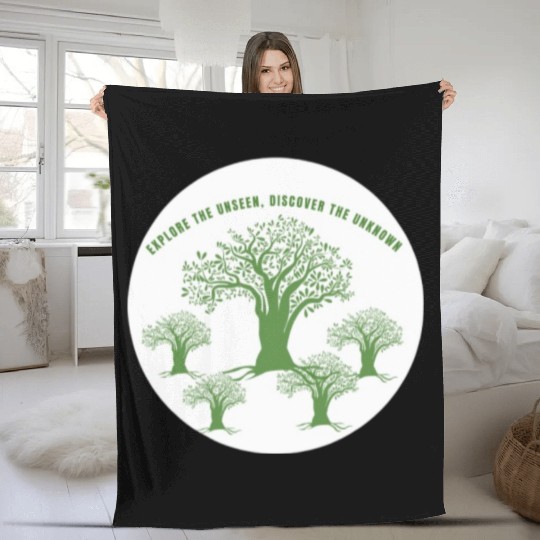 Green Tree Environmentalism Advocacy Fleece Blankets