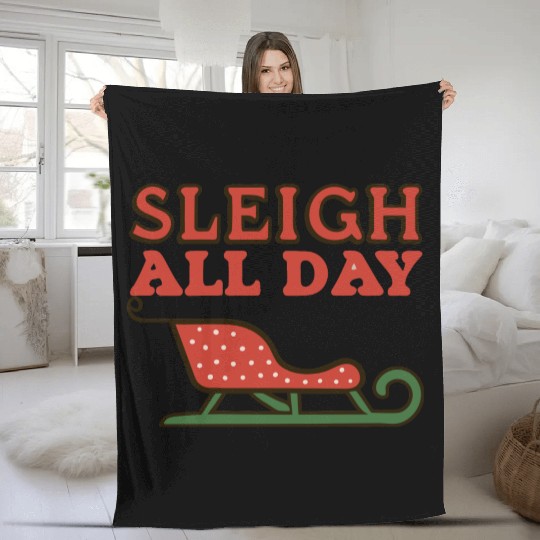 Sleigh All Day Fleece Blankets