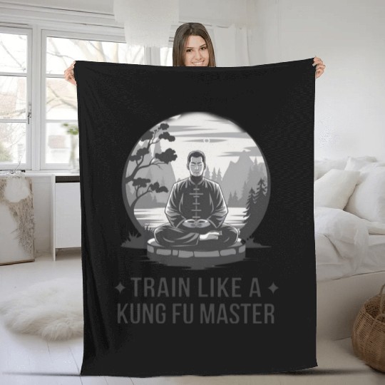 Master Kung Fu Spirit Fleece Blankets