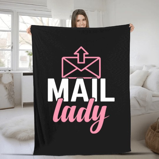 Mail Lady Postal Service Postman Worker Fleece Blankets