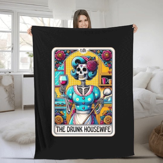 The Drunk Housewife Fleece Blankets