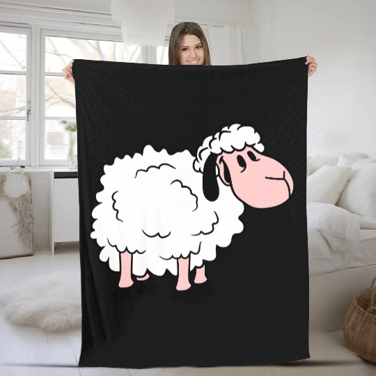 Sheep Baby Standing Cute Lamb Child Cool Comic Fleece Blankets