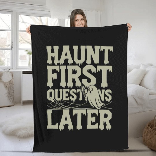 Paranormal Comedy Funny Ghost Humor Lighthearted Fleece Blankets