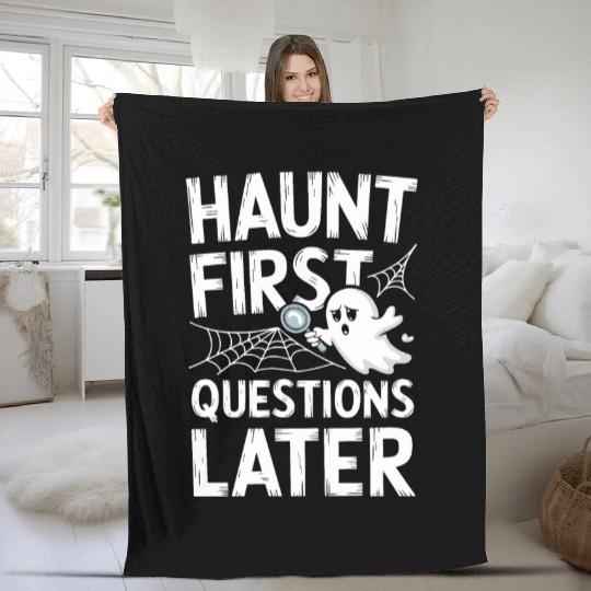 Paranormal Comedy Funny Ghost Humor Lighthearted Fleece Blankets