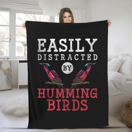 Hummingbird Animals Species Protection Nature Fleece Blankets
