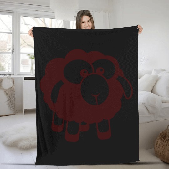 Black Sheep Small Cute Cute Lamb Cool Comic Sweet Fleece Blankets