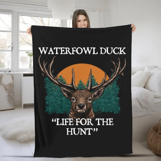 Waterfowl Duck Live for Hunt Cast Around Hunting Fleece Blankets