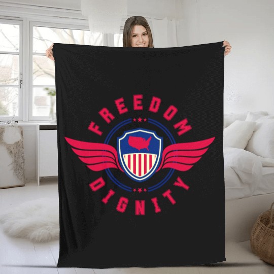Freedom and Dignity Fleece Blankets