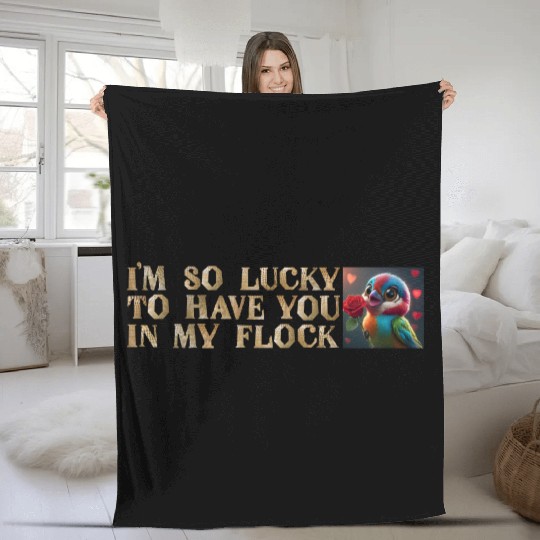 Flock Together for Valentine's Day Fleece Blankets