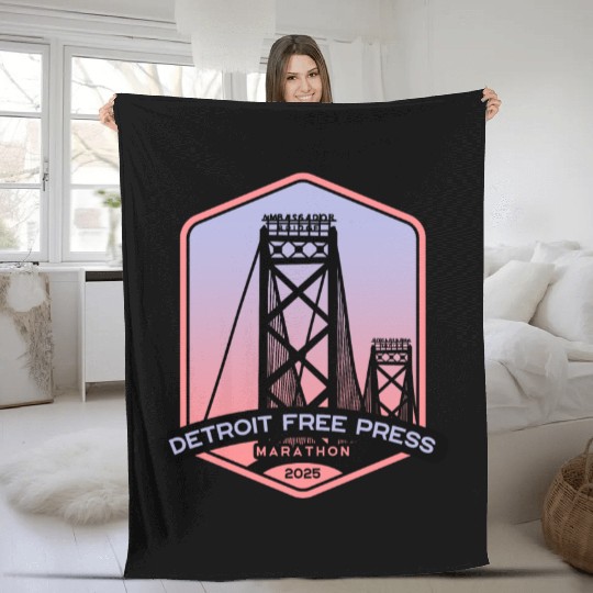 Detroit Free Press - Marathon – 26.2 – 2025 Fleece Blankets