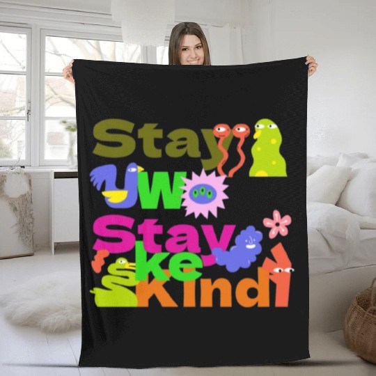 Stay Woke, Stay Kind – Inspirational Fleece Blankets