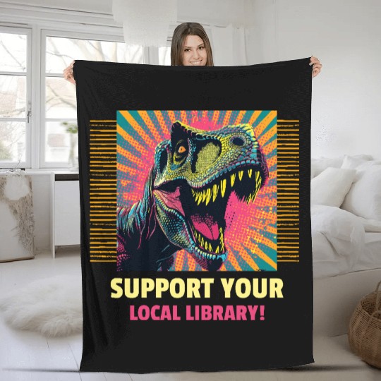 Support Your Local Library Fleece Blankets
