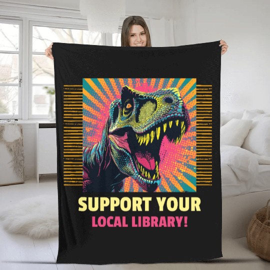 Support Your Local Library Fleece Blankets