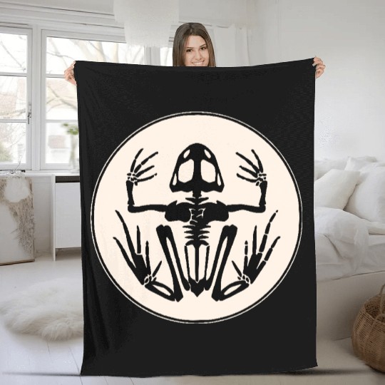 Skeleton Frog DevGru LIKE US ON FB #USAPatriotGrap Fleece Blankets