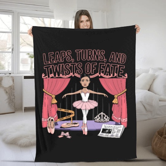 Leaps Turns Twists of True Fate True Crime Fleece Blankets