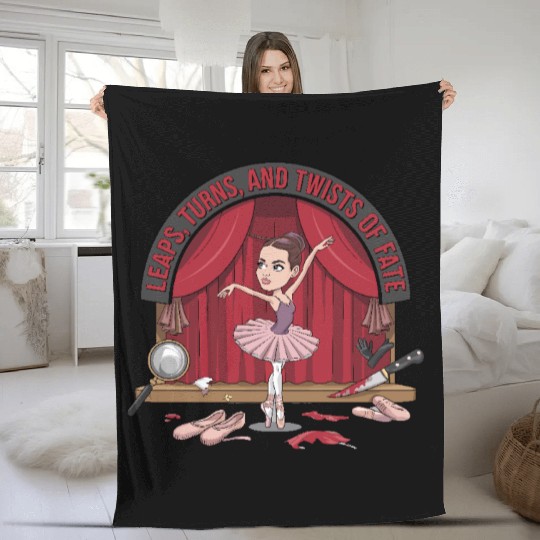 Leaps Turns Twists of True Fate True Crime Fleece Blankets